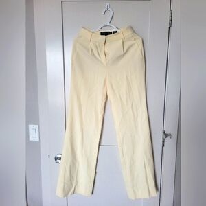 NWT RW&Co Pastel Yellow Wide Leg Dress Pant Size 0